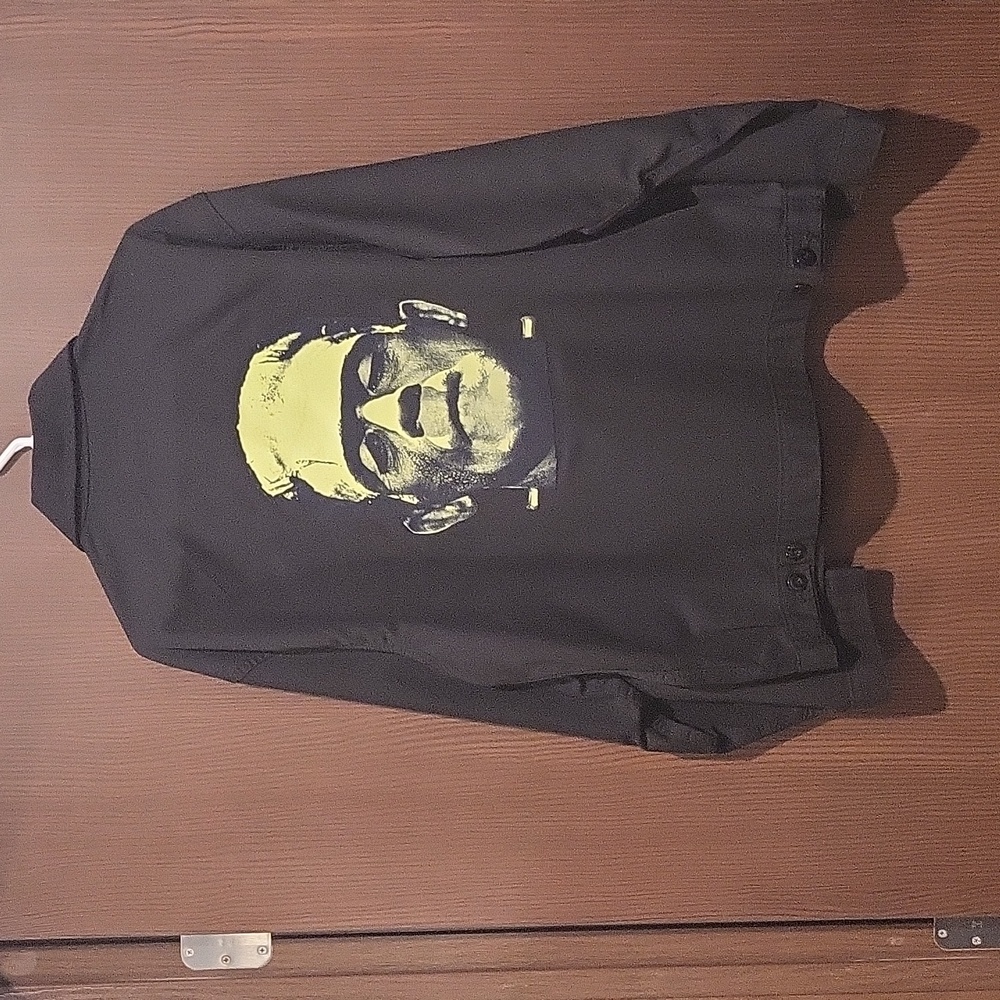 Non-insulated black men's large Dickies jacket Frankenstein patch coffin makers